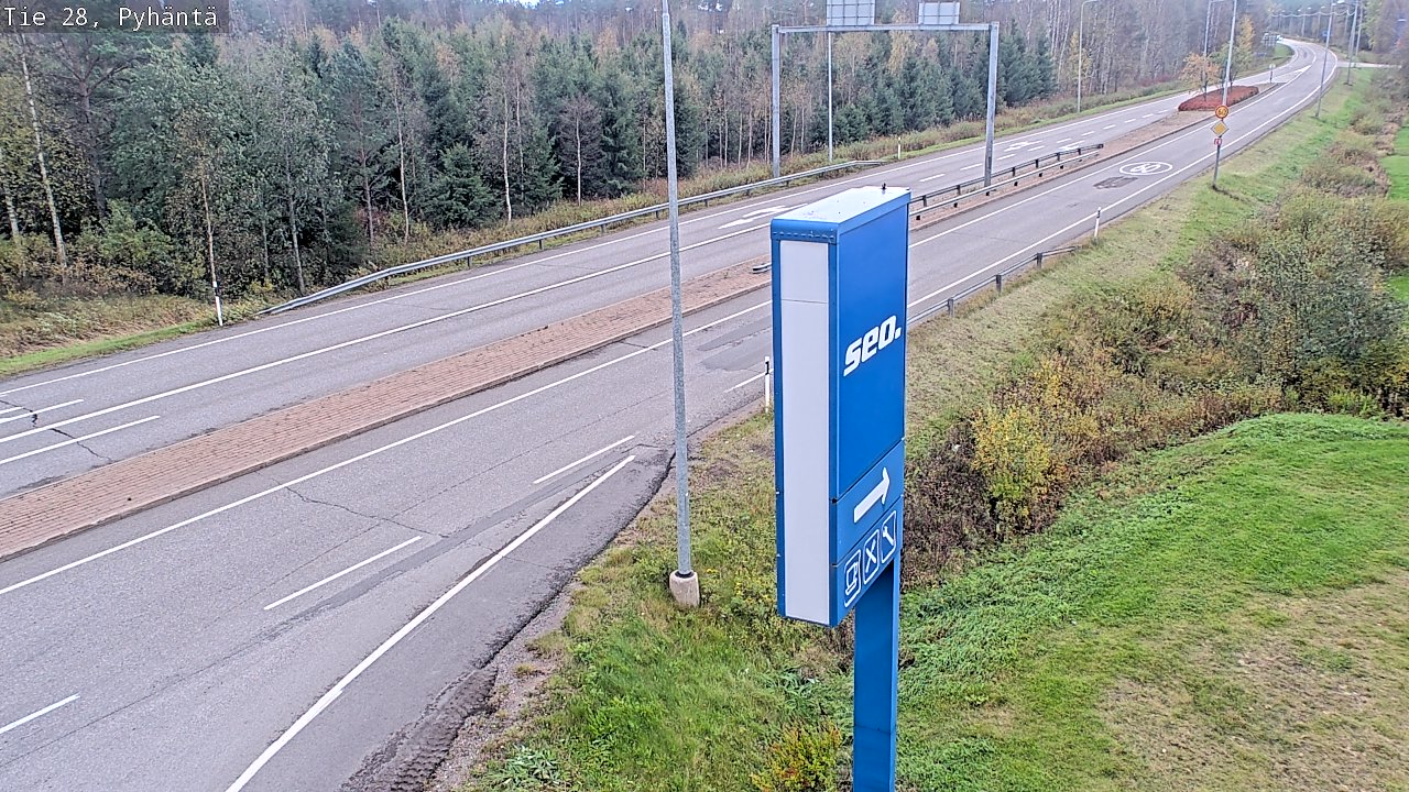 Weather Camera Image Väg 28 Pyhäntä, Pyhäntä, Pohjois-Pohjanmaa