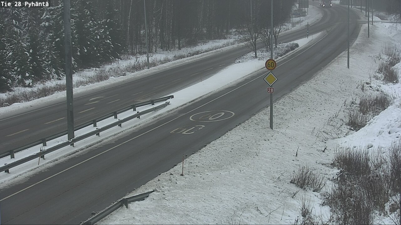 Weather Camera Image Road 28 Pyhäntä, Pyhäntä, Pohjois-Pohjanmaa