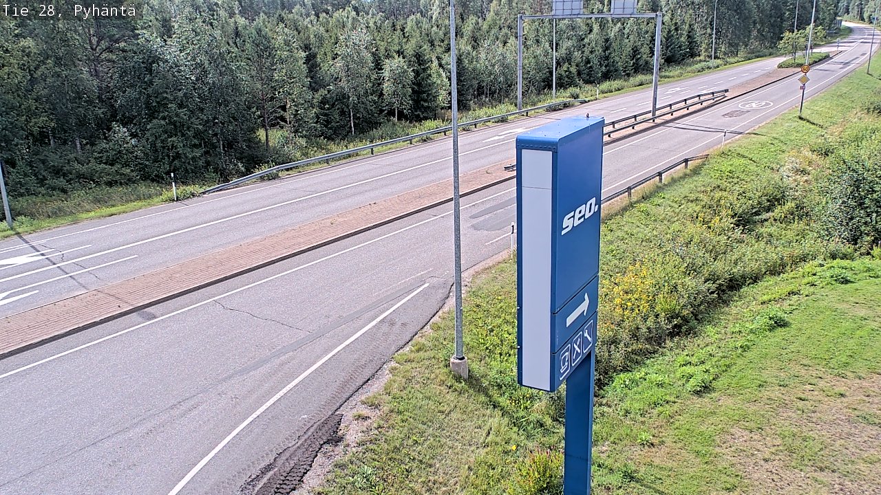 Kelikamerat Kuva Tie 28 Pyhäntä, Pyhäntä, Pohjois-Pohjanmaa