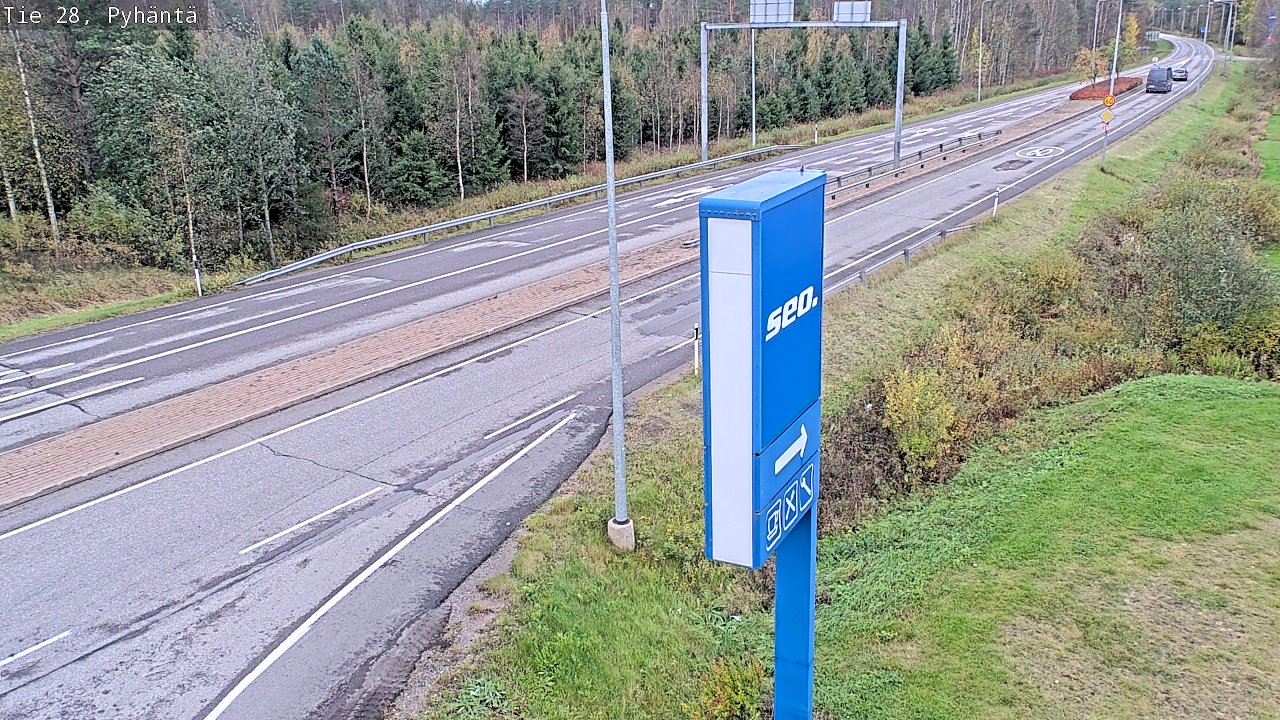 Weather Camera Image Väg 28 Pyhäntä, Pyhäntä, Pohjois-Pohjanmaa