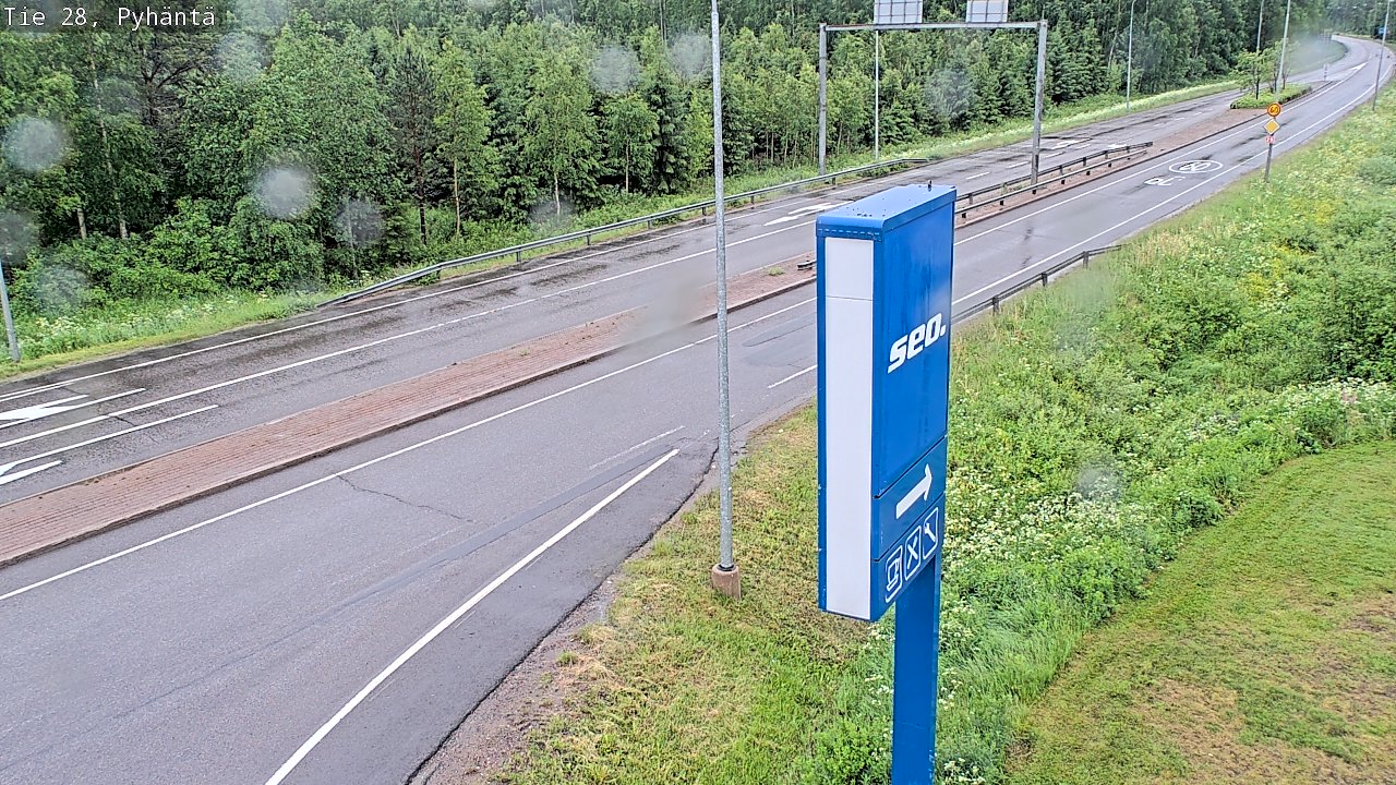 Weather Camera Image Väg 28 Pyhäntä, Pyhäntä, Pohjois-Pohjanmaa