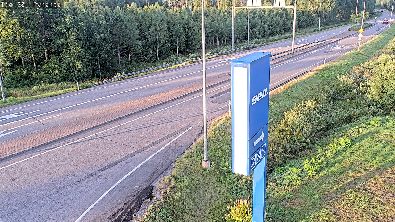Kelikamerat Kuva Tie 28 Pyhäntä, Pyhäntä, Pohjois-Pohjanmaa