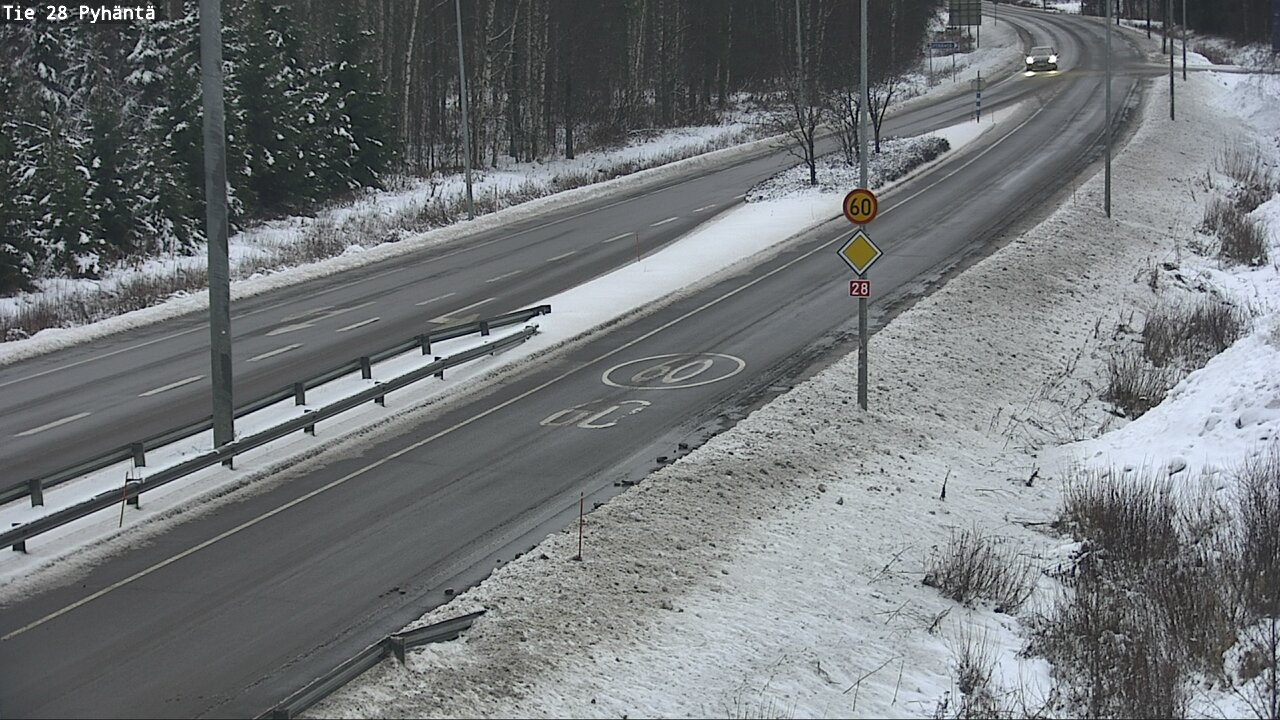 Weather Camera Image Väg 28 Pyhäntä, Pyhäntä, Pohjois-Pohjanmaa