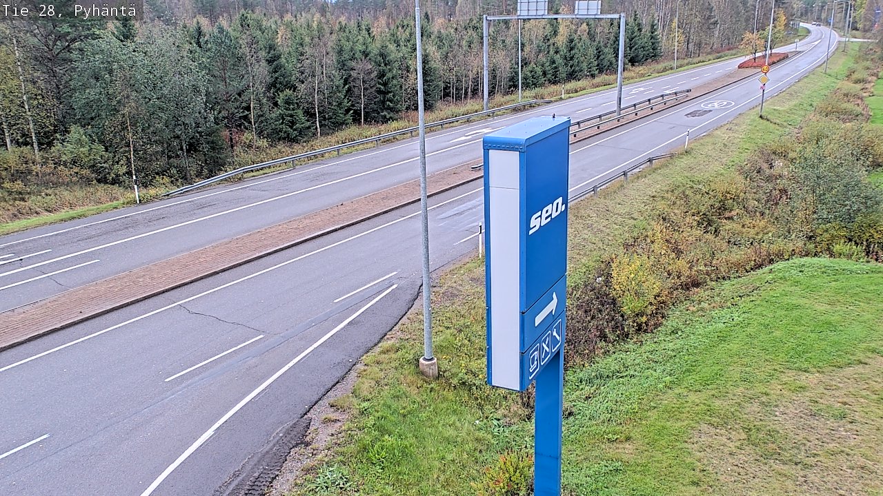 Weather Camera Image Väg 28 Pyhäntä, Pyhäntä, Pohjois-Pohjanmaa