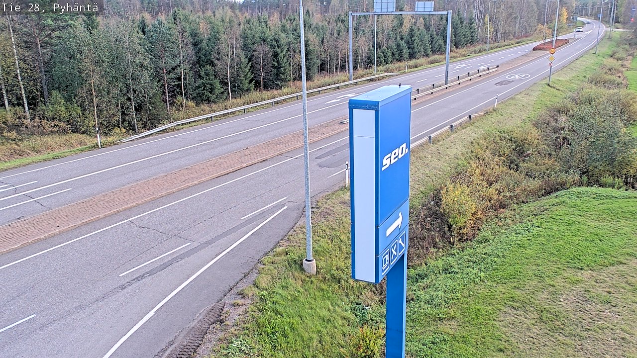 Weather Camera Image Väg 28 Pyhäntä, Pyhäntä, Pohjois-Pohjanmaa