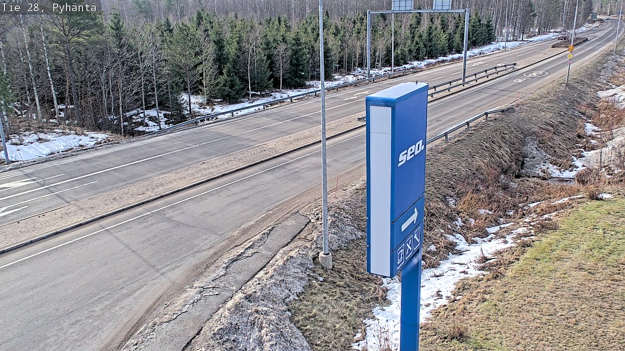 Weather Camera Image Road 28 Pyhäntä, Pyhäntä, Pohjois-Pohjanmaa