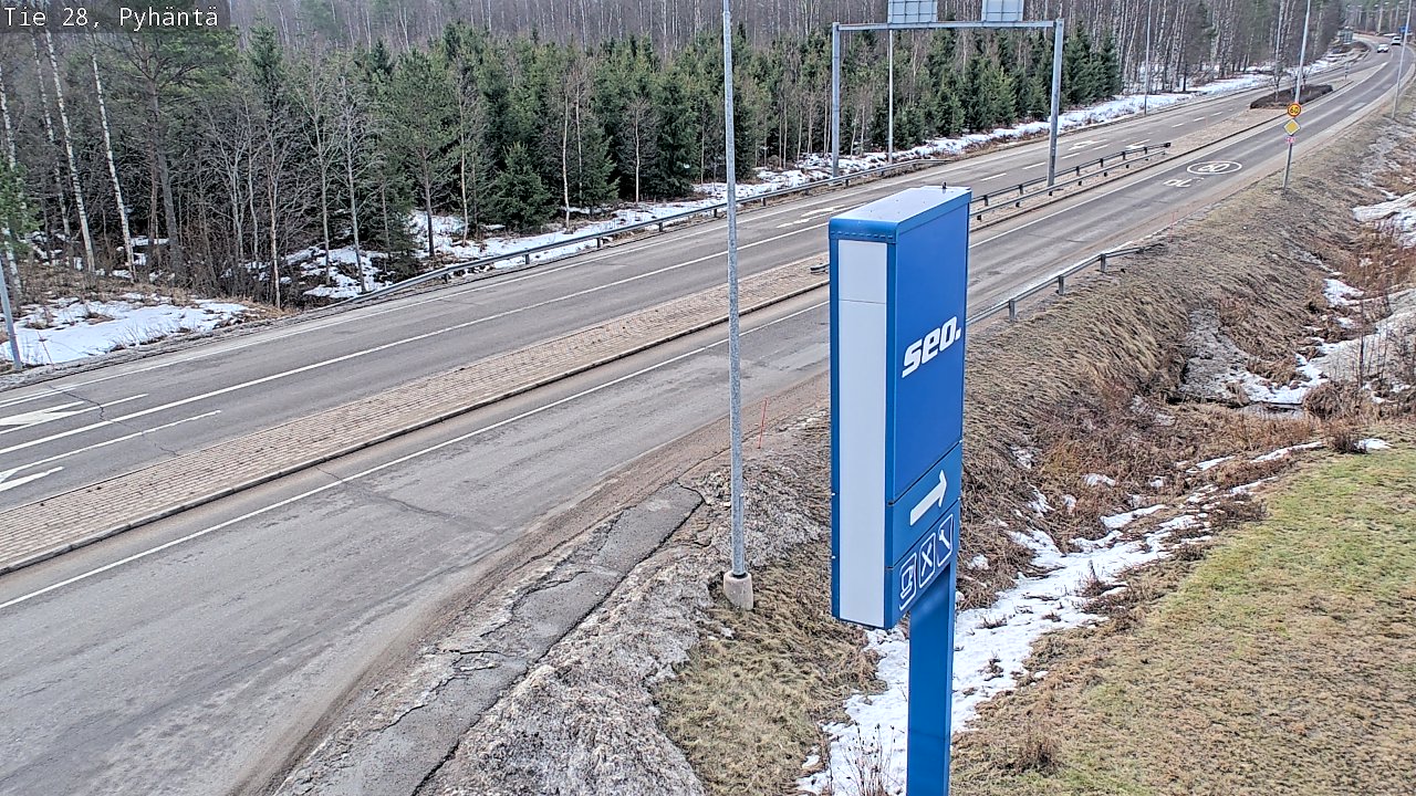 Weather Camera Image Road 28 Pyhäntä, Pyhäntä, Pohjois-Pohjanmaa