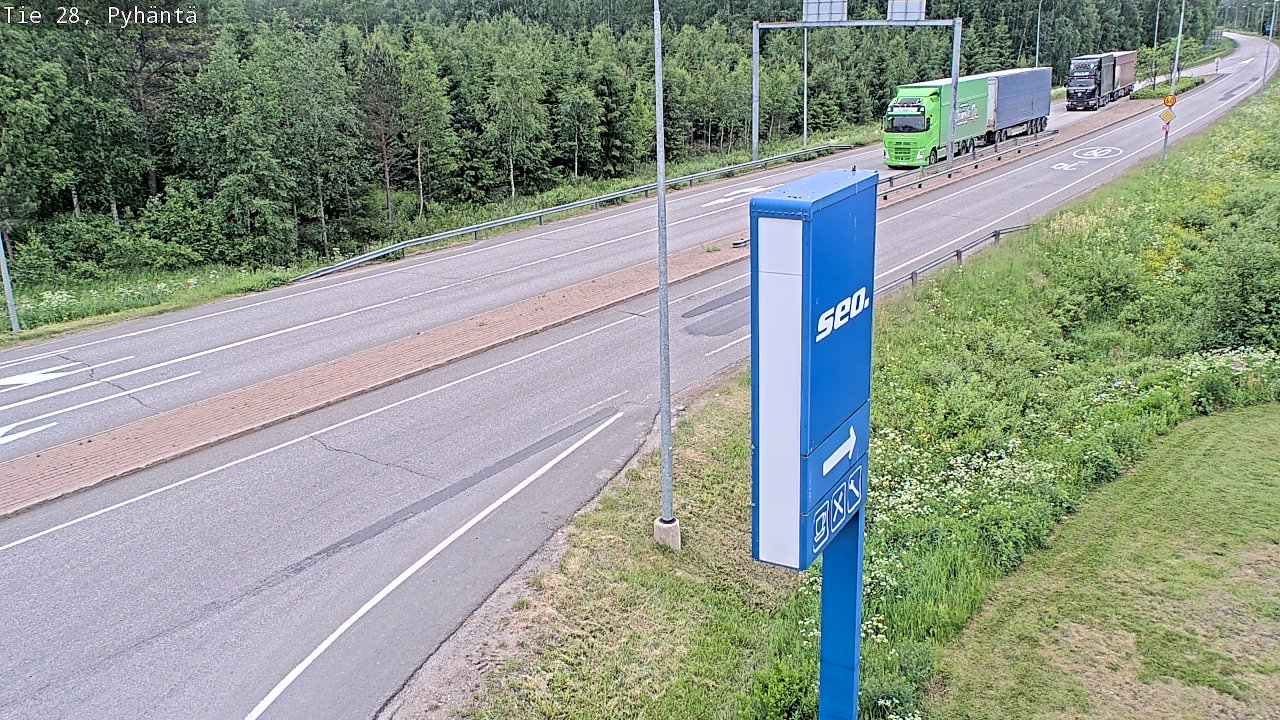 Kelikamerat Kuva Tie 28 Pyhäntä, Pyhäntä, Pohjois-Pohjanmaa