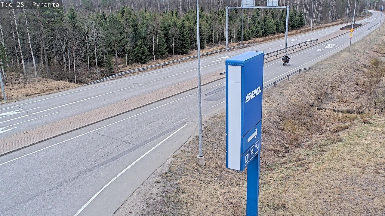 Weather Camera Image Väg 28 Pyhäntä, Pyhäntä, Pohjois-Pohjanmaa