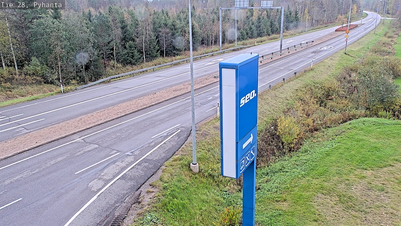 Weather Camera Image Väg 28 Pyhäntä, Pyhäntä, Pohjois-Pohjanmaa