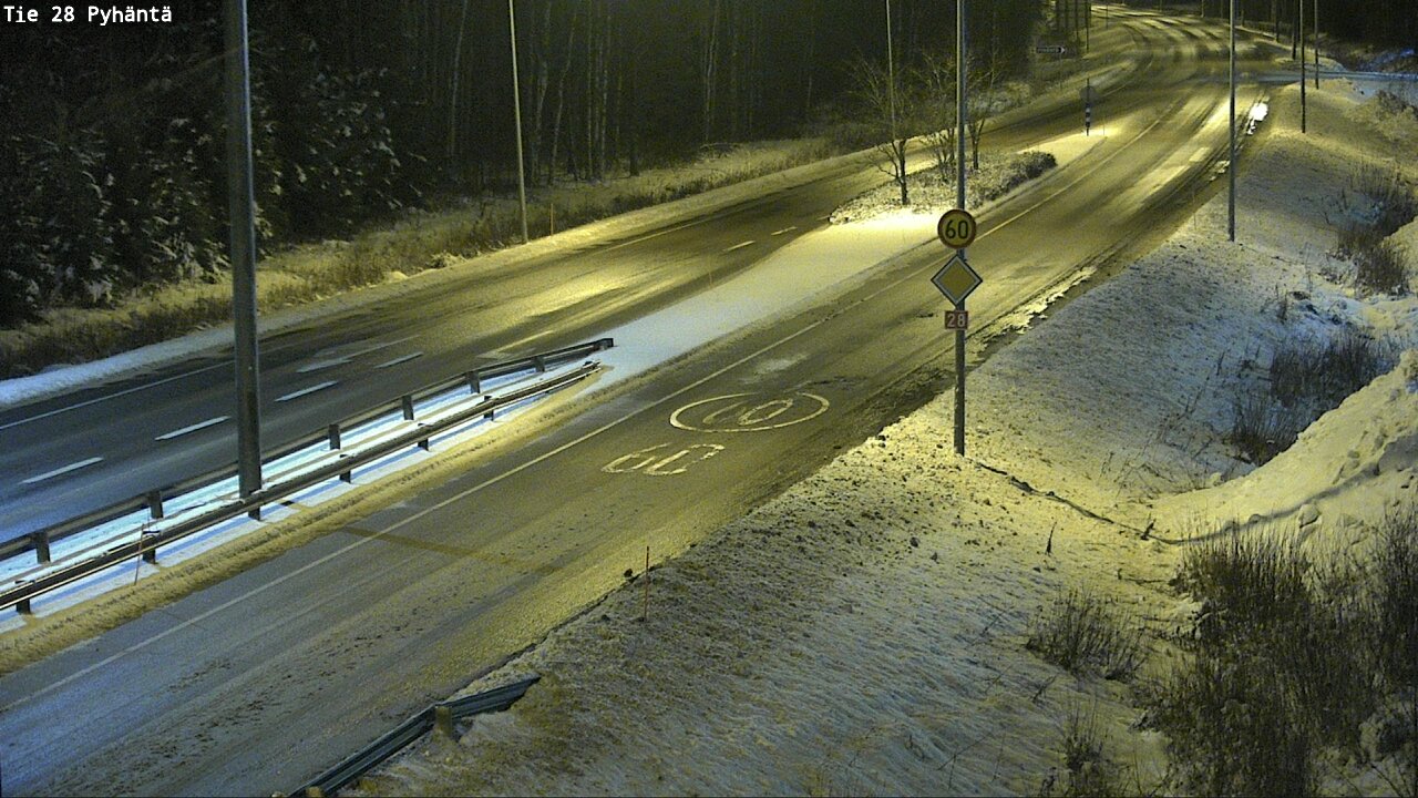 Weather Camera Image Väg 28 Pyhäntä, Pyhäntä, Pohjois-Pohjanmaa