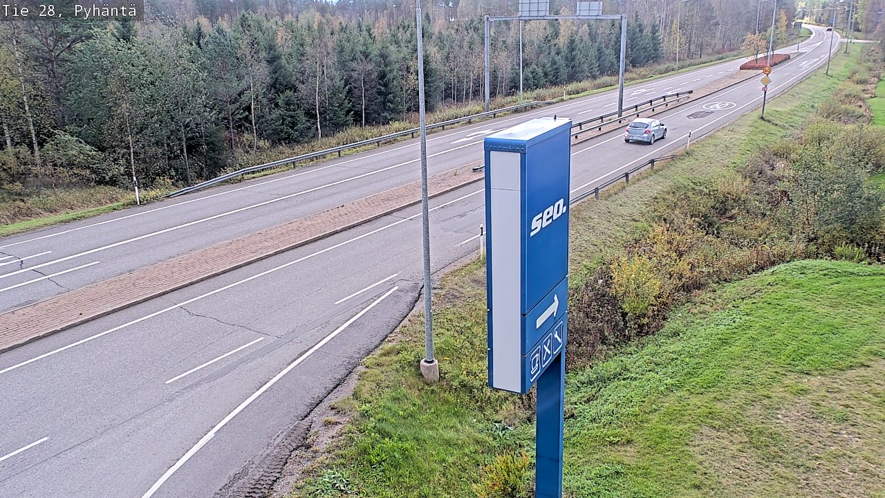 Weather Camera Image Väg 28 Pyhäntä, Pyhäntä, Pohjois-Pohjanmaa