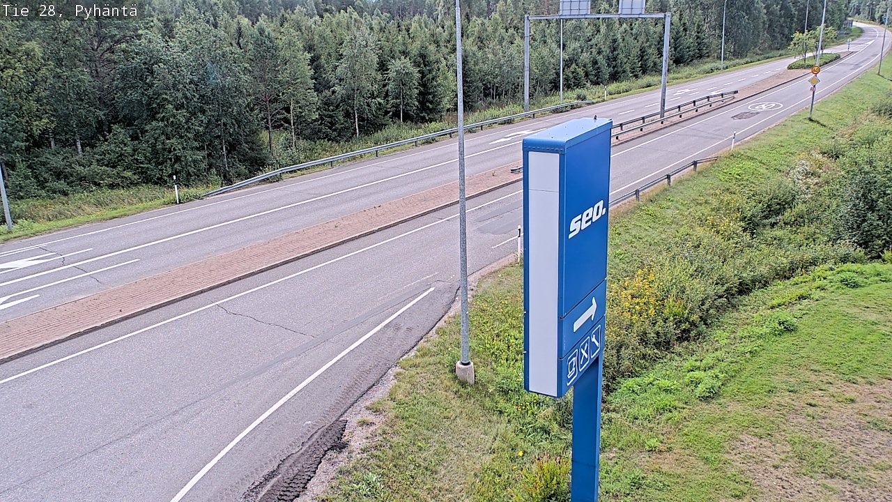 Weather Camera Image Väg 28 Pyhäntä, Pyhäntä, Pohjois-Pohjanmaa