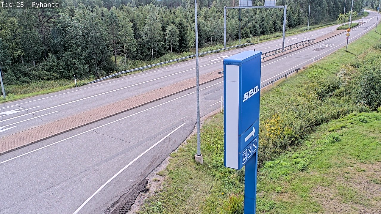 Weather Camera Image Väg 28 Pyhäntä, Pyhäntä, Pohjois-Pohjanmaa