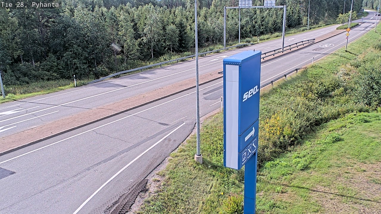 Weather Camera Image Väg 28 Pyhäntä, Pyhäntä, Pohjois-Pohjanmaa