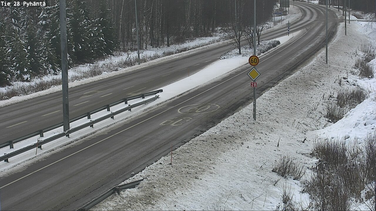 Weather Camera Image Road 28 Pyhäntä, Pyhäntä, Pohjois-Pohjanmaa