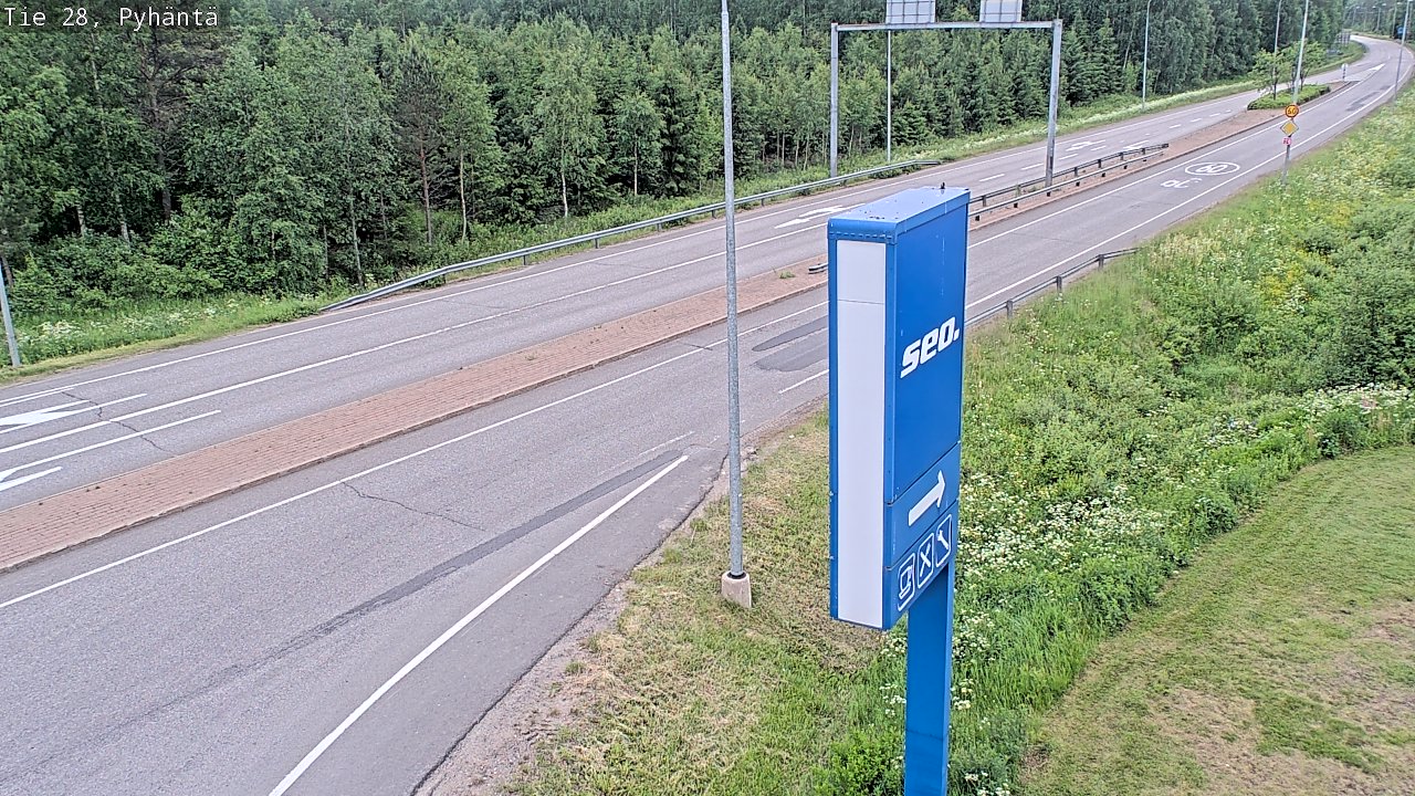 Kelikamerat Kuva Tie 28 Pyhäntä, Pyhäntä, Pohjois-Pohjanmaa