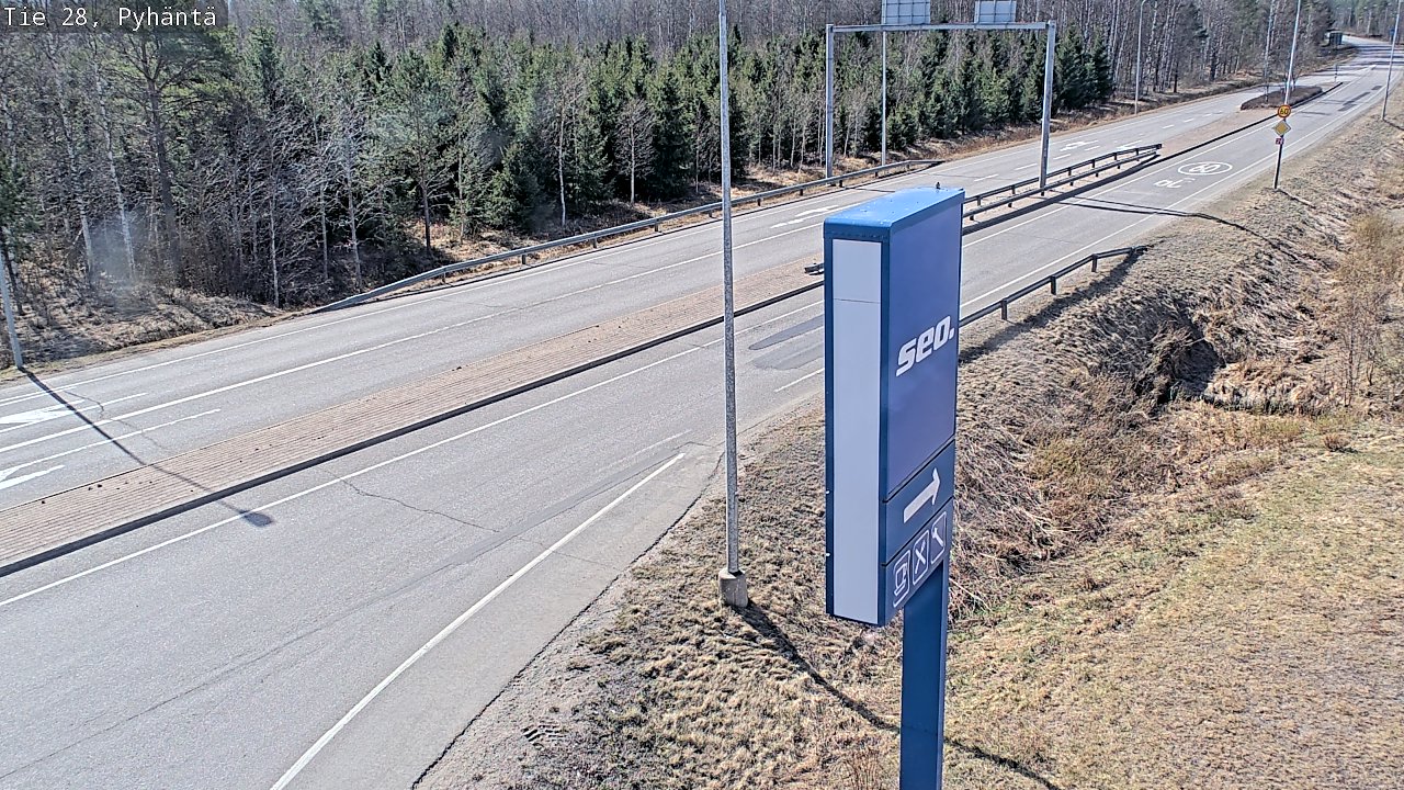Weather Camera Image Väg 28 Pyhäntä, Pyhäntä, Pohjois-Pohjanmaa