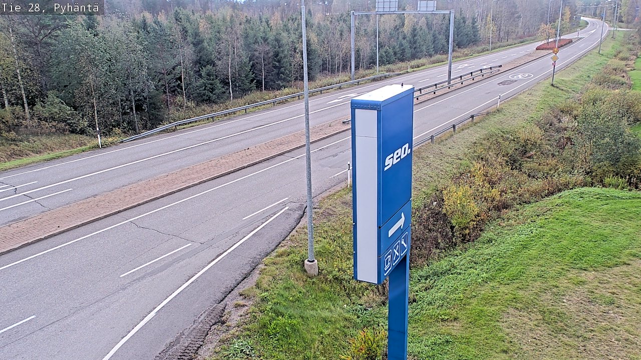 Weather Camera Image Väg 28 Pyhäntä, Pyhäntä, Pohjois-Pohjanmaa