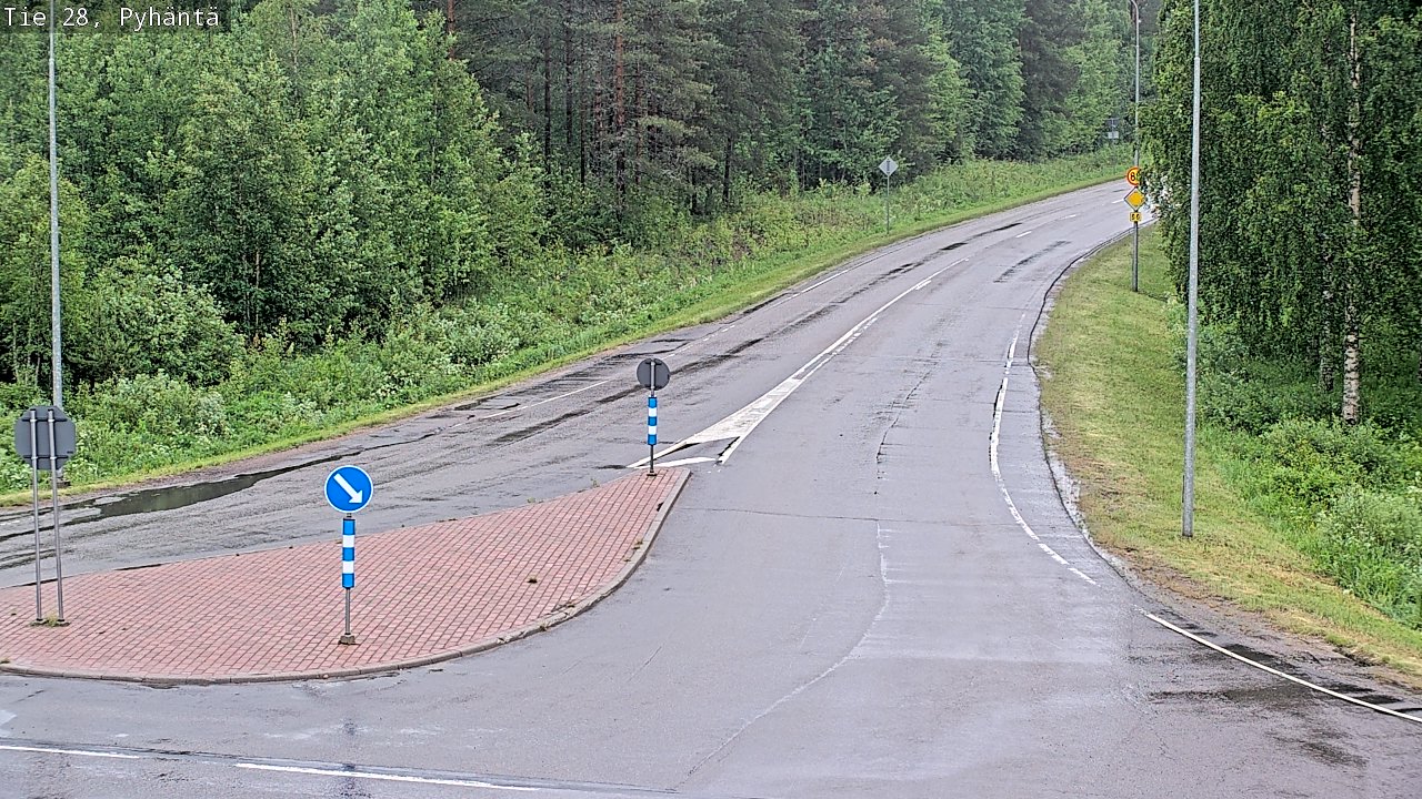 Kelikamerat Kuva Tie 28 Pyhäntä, Pyhäntä, Pohjois-Pohjanmaa