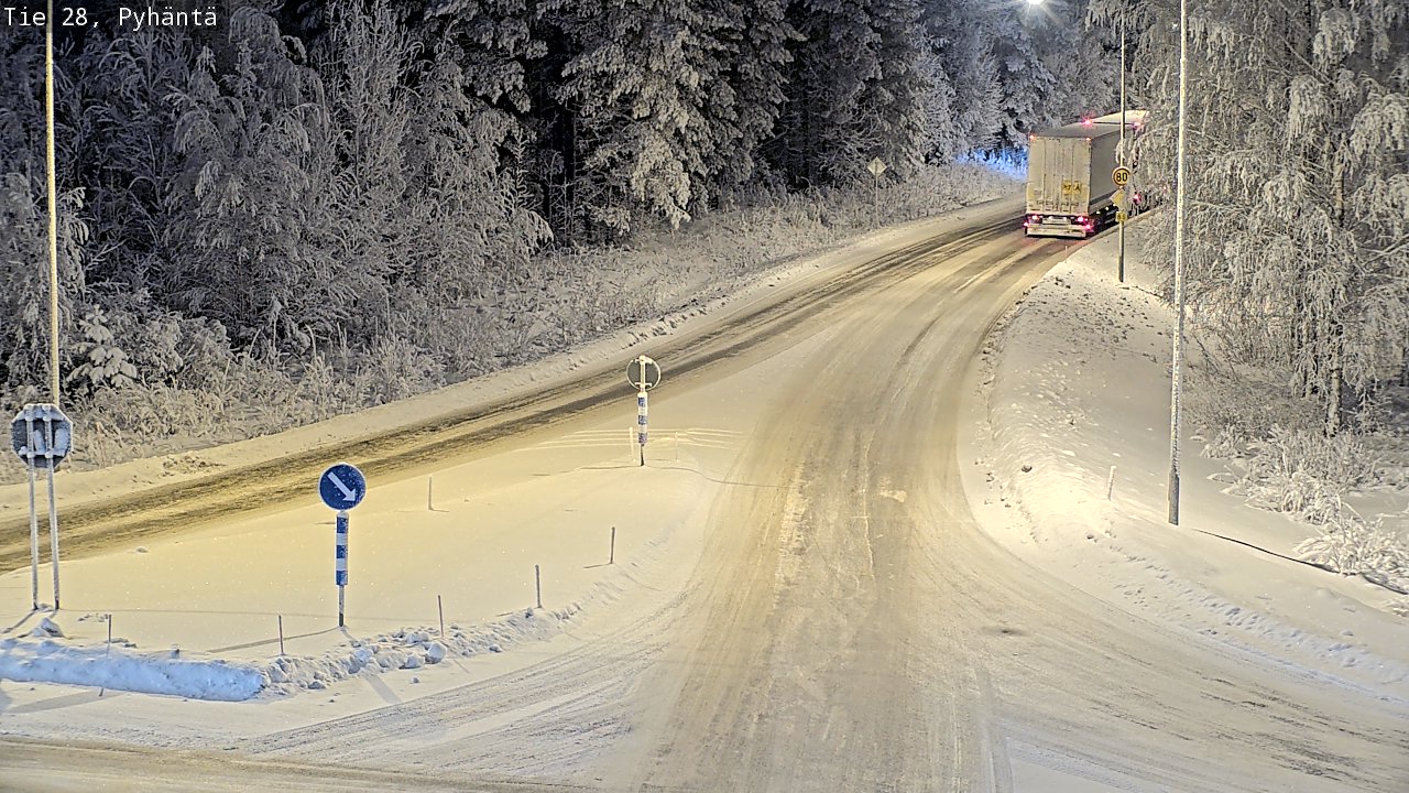 Weather Camera Image Road 28 Pyhäntä, Pyhäntä, Pohjois-Pohjanmaa