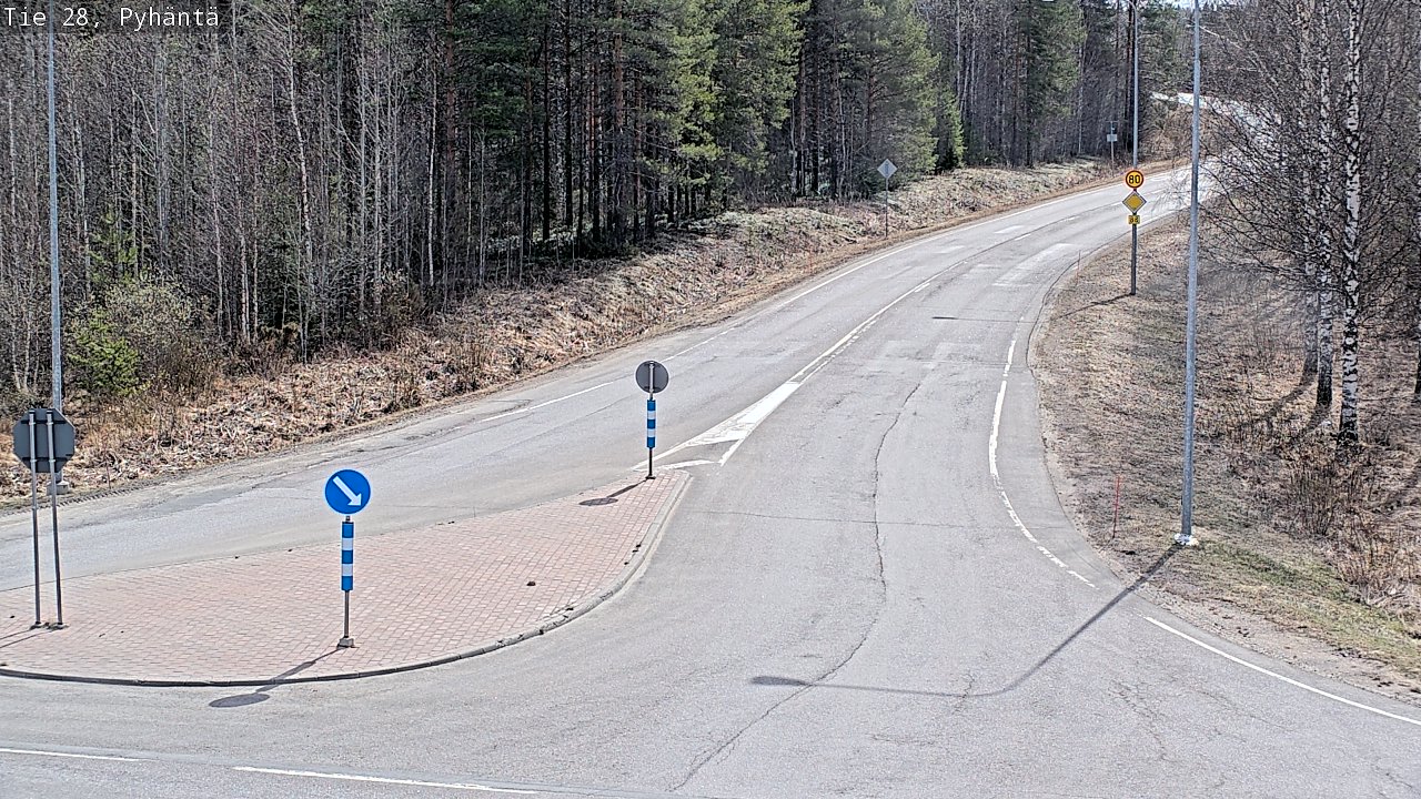 Kelikamerat Kuva Tie 28 Pyhäntä, Pyhäntä, Pohjois-Pohjanmaa