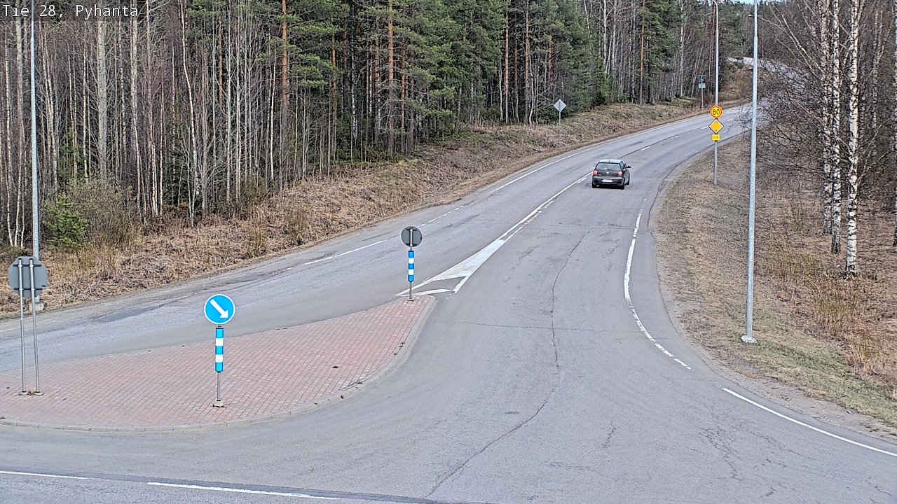 Kelikamerat Kuva Tie 28 Pyhäntä, Pyhäntä, Pohjois-Pohjanmaa