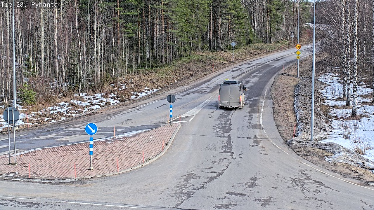 Weather Camera Image Road 28 Pyhäntä, Pyhäntä, Pohjois-Pohjanmaa