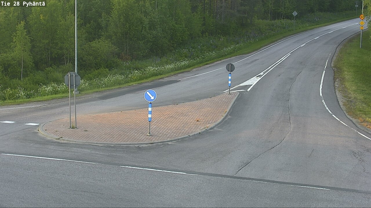 Kelikamerat Kuva Tie 28 Pyhäntä, Pyhäntä, Pohjois-Pohjanmaa