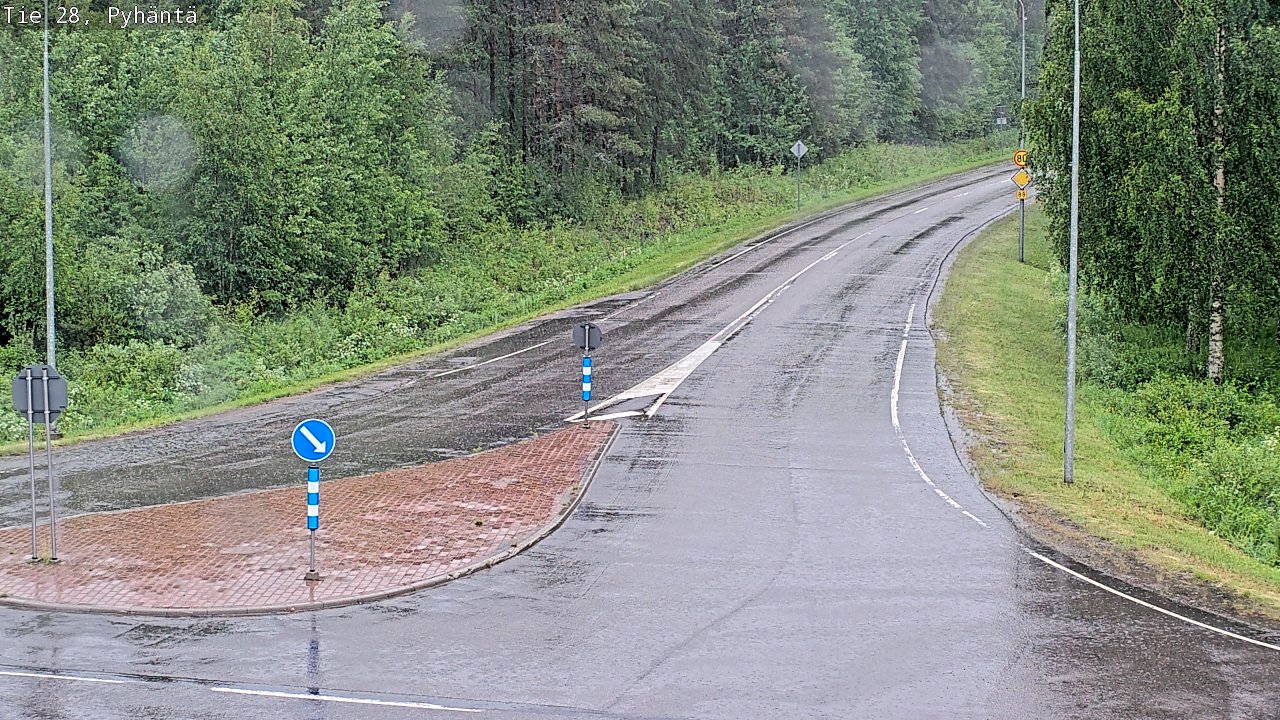 Weather Camera Image Road 28 Pyhäntä, Pyhäntä, Pohjois-Pohjanmaa