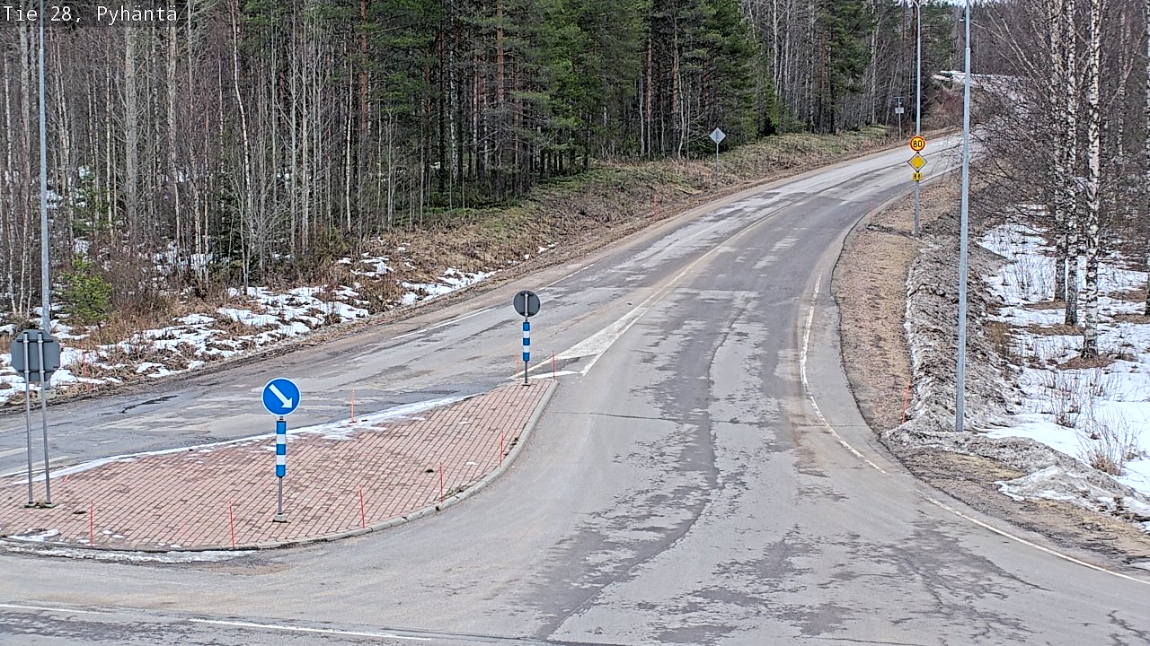 Weather Camera Image Road 28 Pyhäntä, Pyhäntä, Pohjois-Pohjanmaa