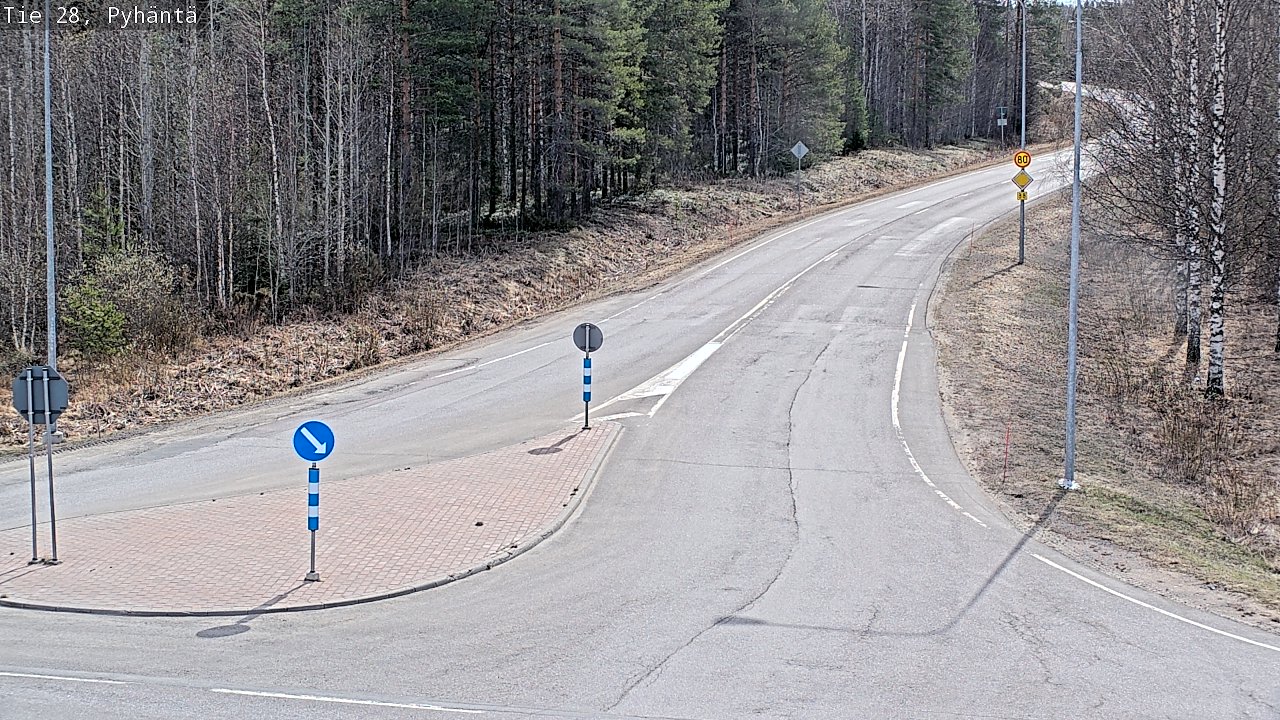 Kelikamerat Kuva Tie 28 Pyhäntä, Pyhäntä, Pohjois-Pohjanmaa