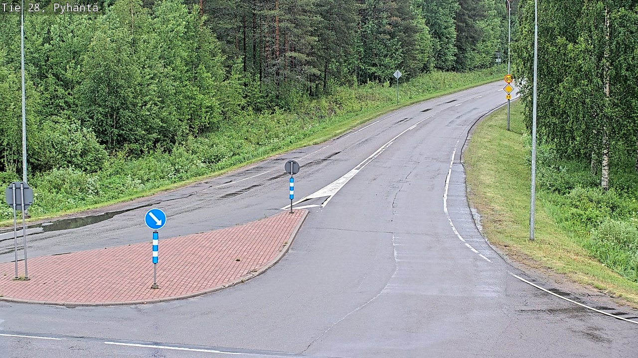 Kelikamerat Kuva Tie 28 Pyhäntä, Pyhäntä, Pohjois-Pohjanmaa