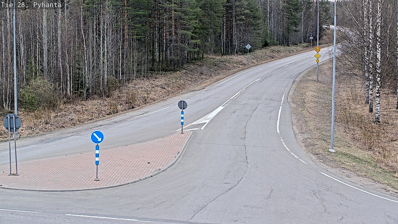 Weather Camera Image Väg 28 Pyhäntä, Pyhäntä, Pohjois-Pohjanmaa