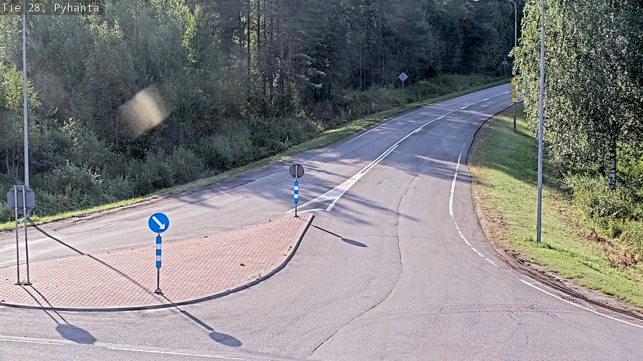 Weather Camera Image Road 28 Pyhäntä, Pyhäntä, Pohjois-Pohjanmaa