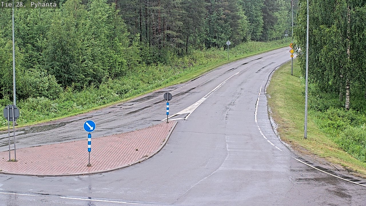 Weather Camera Image Väg 28 Pyhäntä, Pyhäntä, Pohjois-Pohjanmaa