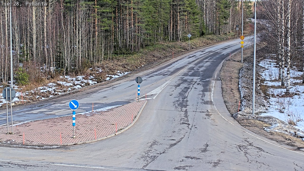 Weather Camera Image Road 28 Pyhäntä, Pyhäntä, Pohjois-Pohjanmaa