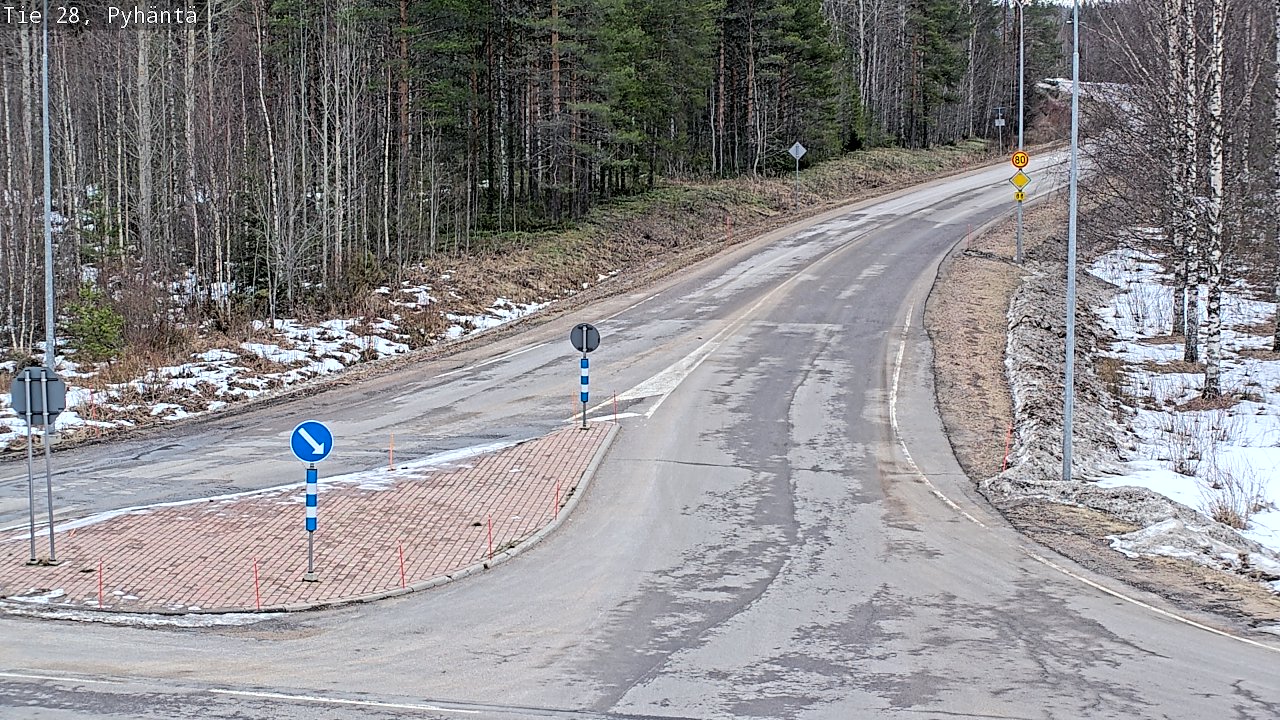Weather Camera Image Väg 28 Pyhäntä, Pyhäntä, Pohjois-Pohjanmaa