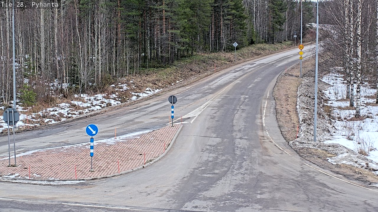 Weather Camera Image Väg 28 Pyhäntä, Pyhäntä, Pohjois-Pohjanmaa