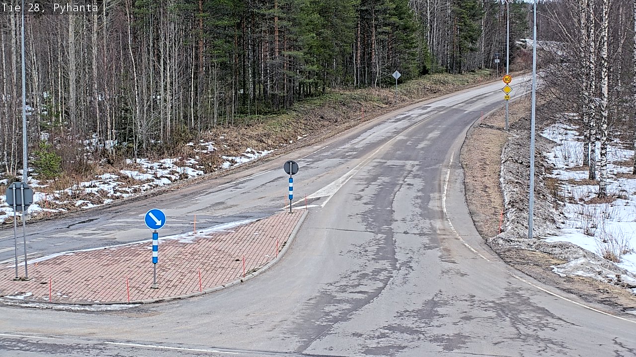 Weather Camera Image Road 28 Pyhäntä, Pyhäntä, Pohjois-Pohjanmaa