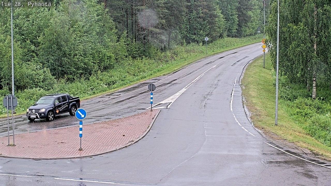 Weather Camera Image Road 28 Pyhäntä, Pyhäntä, Pohjois-Pohjanmaa