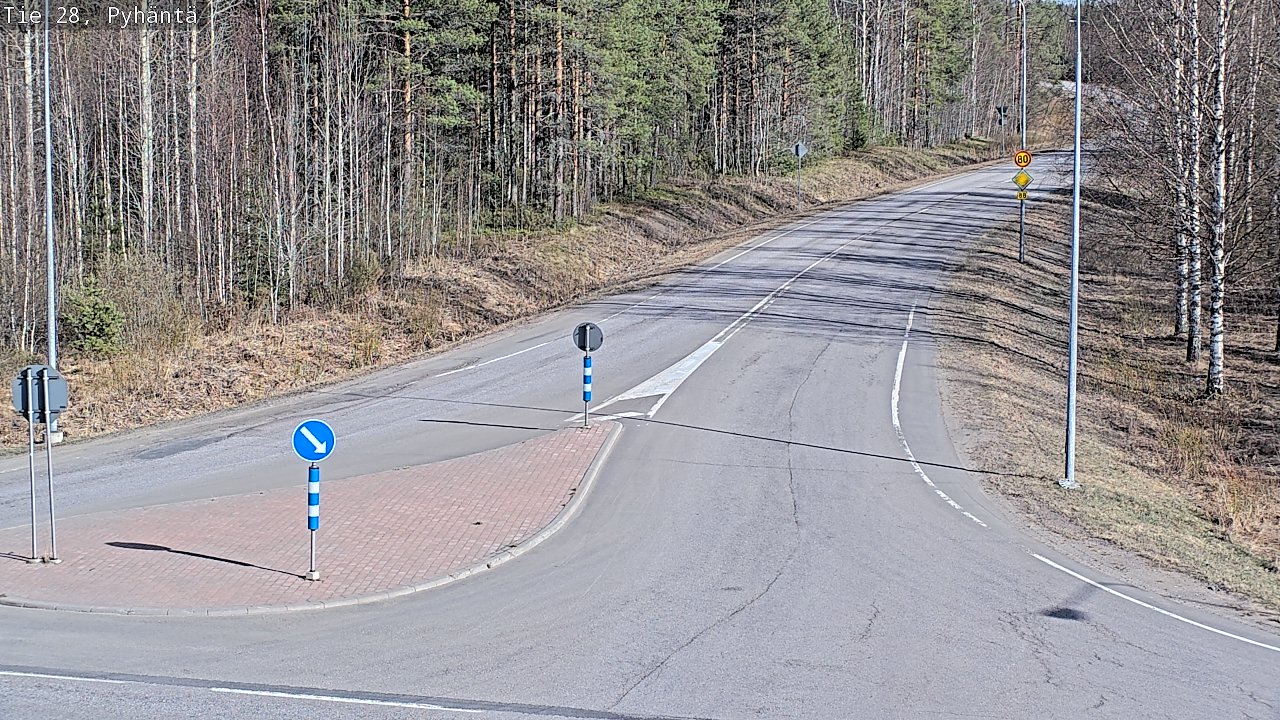 Kelikamerat Kuva Tie 28 Pyhäntä, Pyhäntä, Pohjois-Pohjanmaa