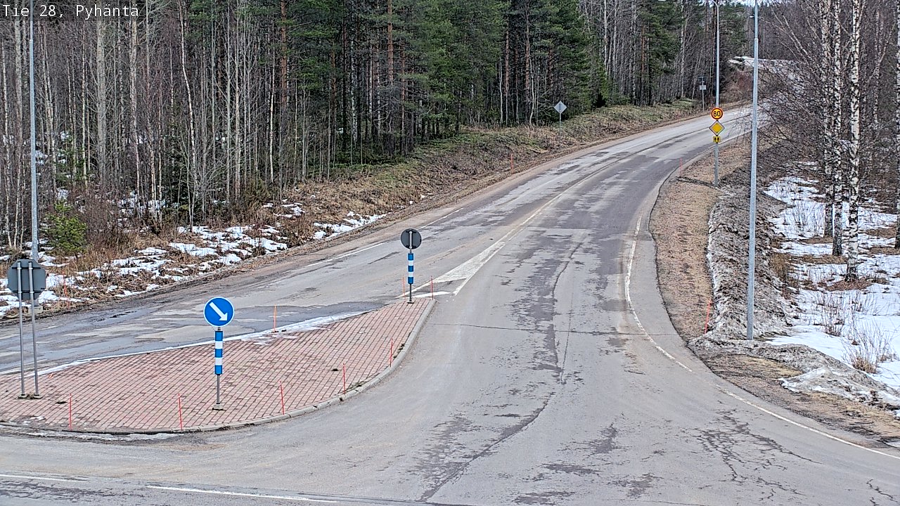 Weather Camera Image Road 28 Pyhäntä, Pyhäntä, Pohjois-Pohjanmaa