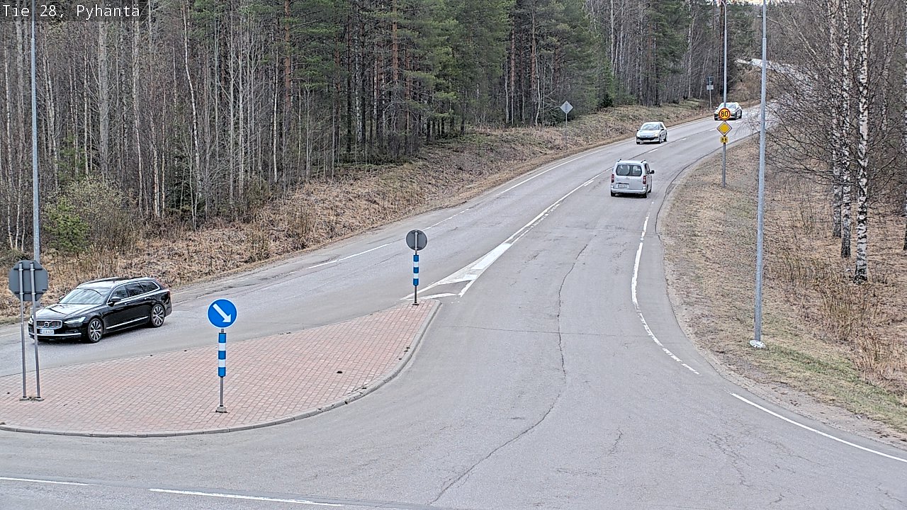 Weather Camera Image Väg 28 Pyhäntä, Pyhäntä, Pohjois-Pohjanmaa