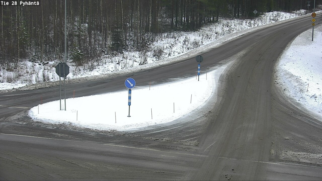 Weather Camera Image Väg 28 Pyhäntä, Pyhäntä, Pohjois-Pohjanmaa
