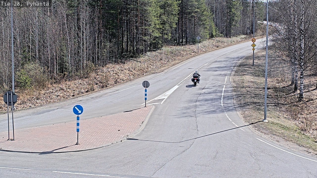 Weather Camera Image Väg 28 Pyhäntä, Pyhäntä, Pohjois-Pohjanmaa