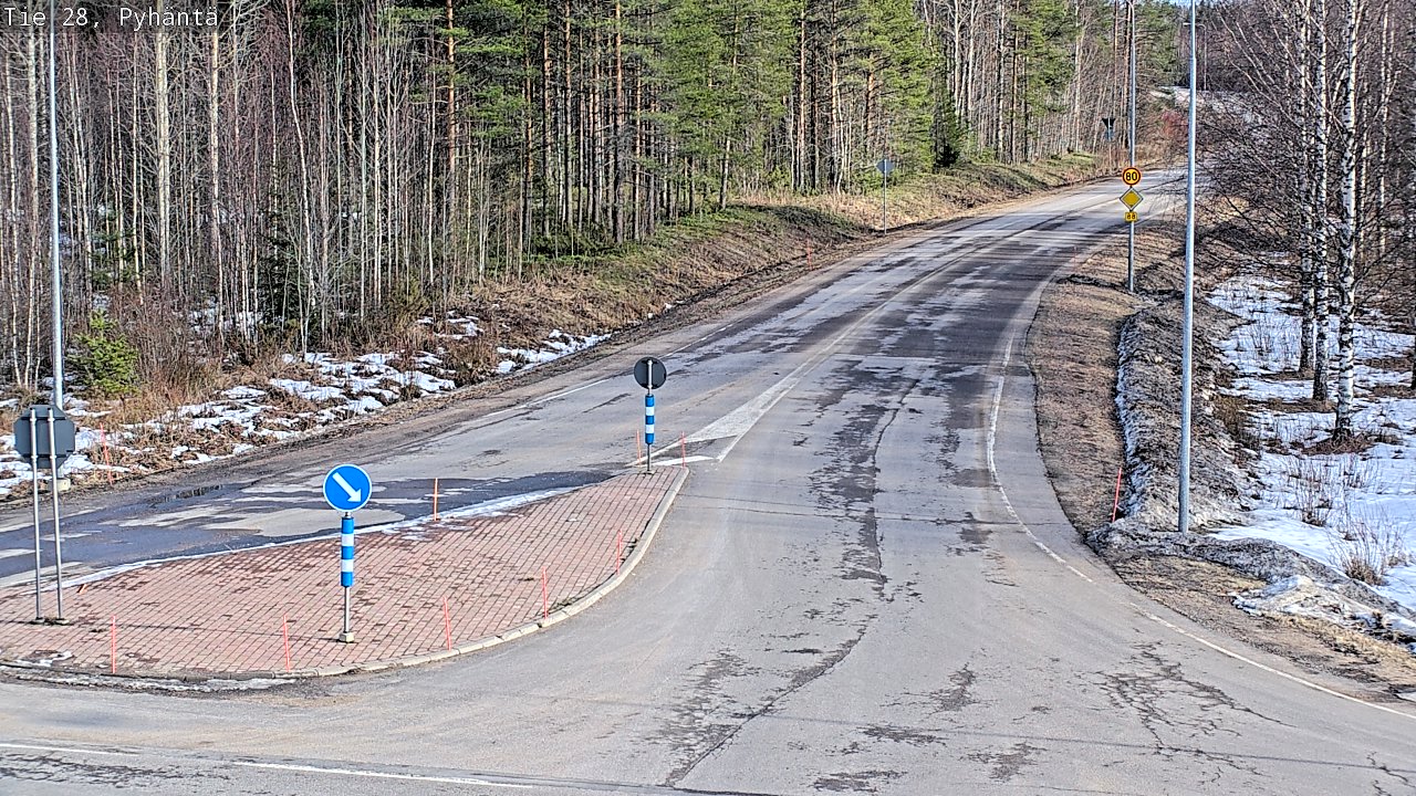 Weather Camera Image Road 28 Pyhäntä, Pyhäntä, Pohjois-Pohjanmaa