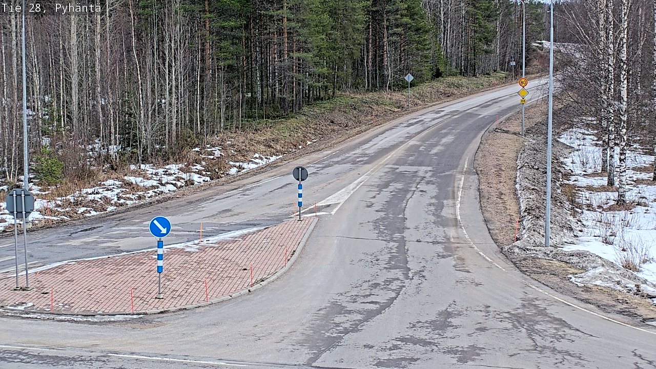 Weather Camera Image Road 28 Pyhäntä, Pyhäntä, Pohjois-Pohjanmaa