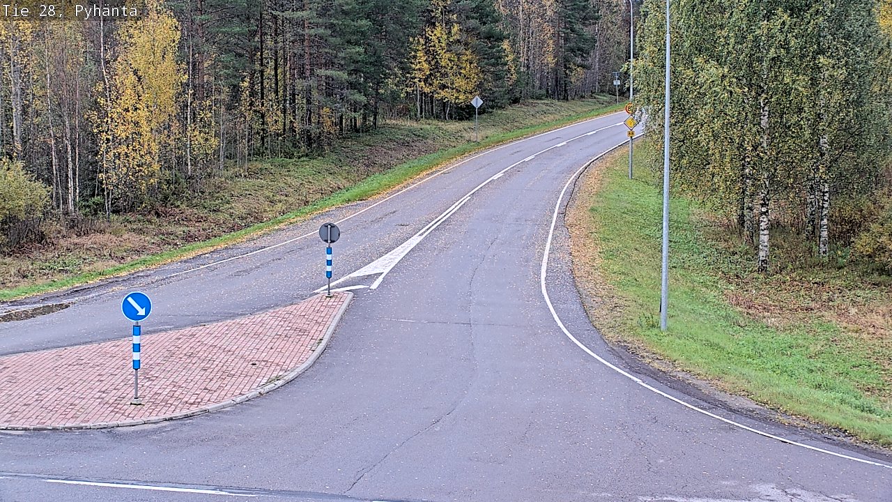 Weather Camera Image Road 28 Pyhäntä, Pyhäntä, Pohjois-Pohjanmaa