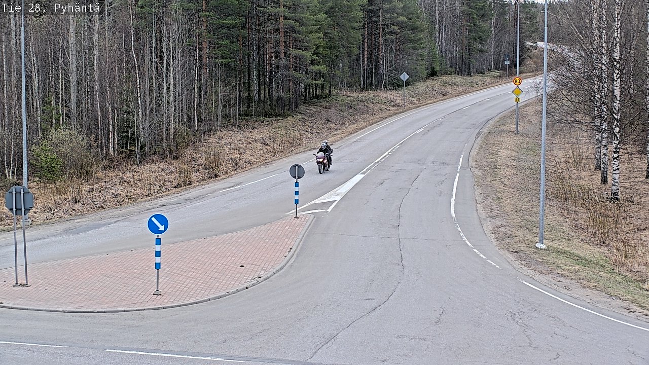Weather Camera Image Väg 28 Pyhäntä, Pyhäntä, Pohjois-Pohjanmaa